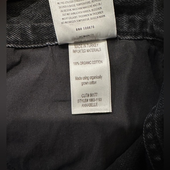 Citizens of Humanity Premium Annabelle Cut-Off Jean Short 100% Cotton Black - Picture 8 of 8